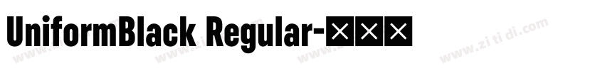 UniformBlack Regular字体转换